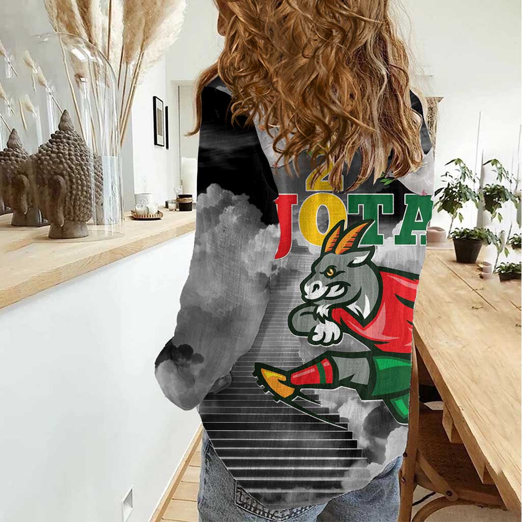 Portuguese Footballer Memorial Women Casual Shirt You'll Never Walk Alone Rest In Peace 1996-2025 - Wonder Print Shop