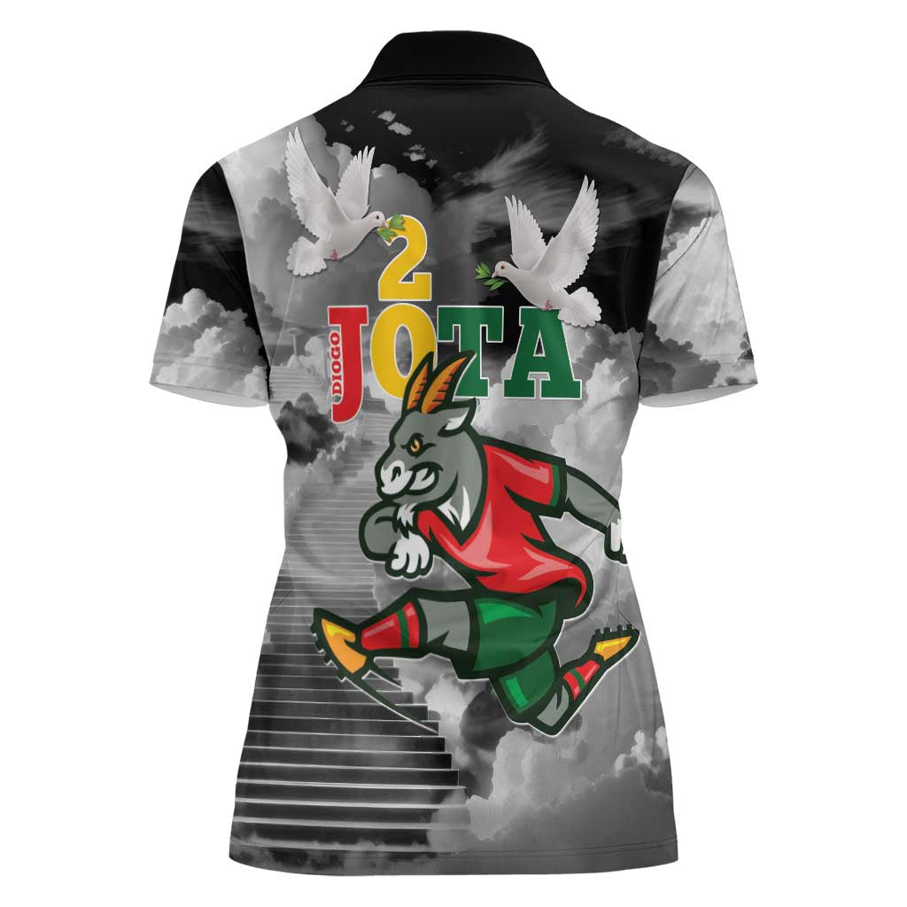 Portuguese Footballer Memorial Women Polo Shirt You'll Never Walk Alone Rest In Peace 1996-2025 - Wonder Print Shop