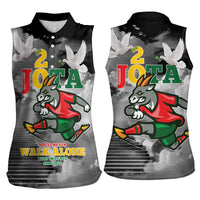 Portuguese Footballer Memorial Women Sleeveless Polo Shirt You'll Never Walk Alone Rest In Peace 1996-2025 - Wonder Print Shop