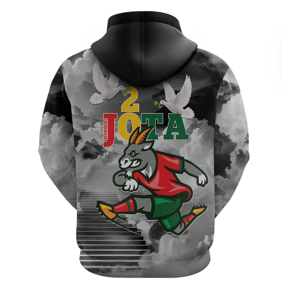 Portuguese Footballer Memorial Zip Hoodie You'll Never Walk Alone Rest In Peace 1996-2025 - Wonder Print Shop