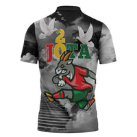 Portuguese Footballer Memorial Zipper Polo Shirt You'll Never Walk Alone Rest In Peace 1996-2025 - Wonder Print Shop