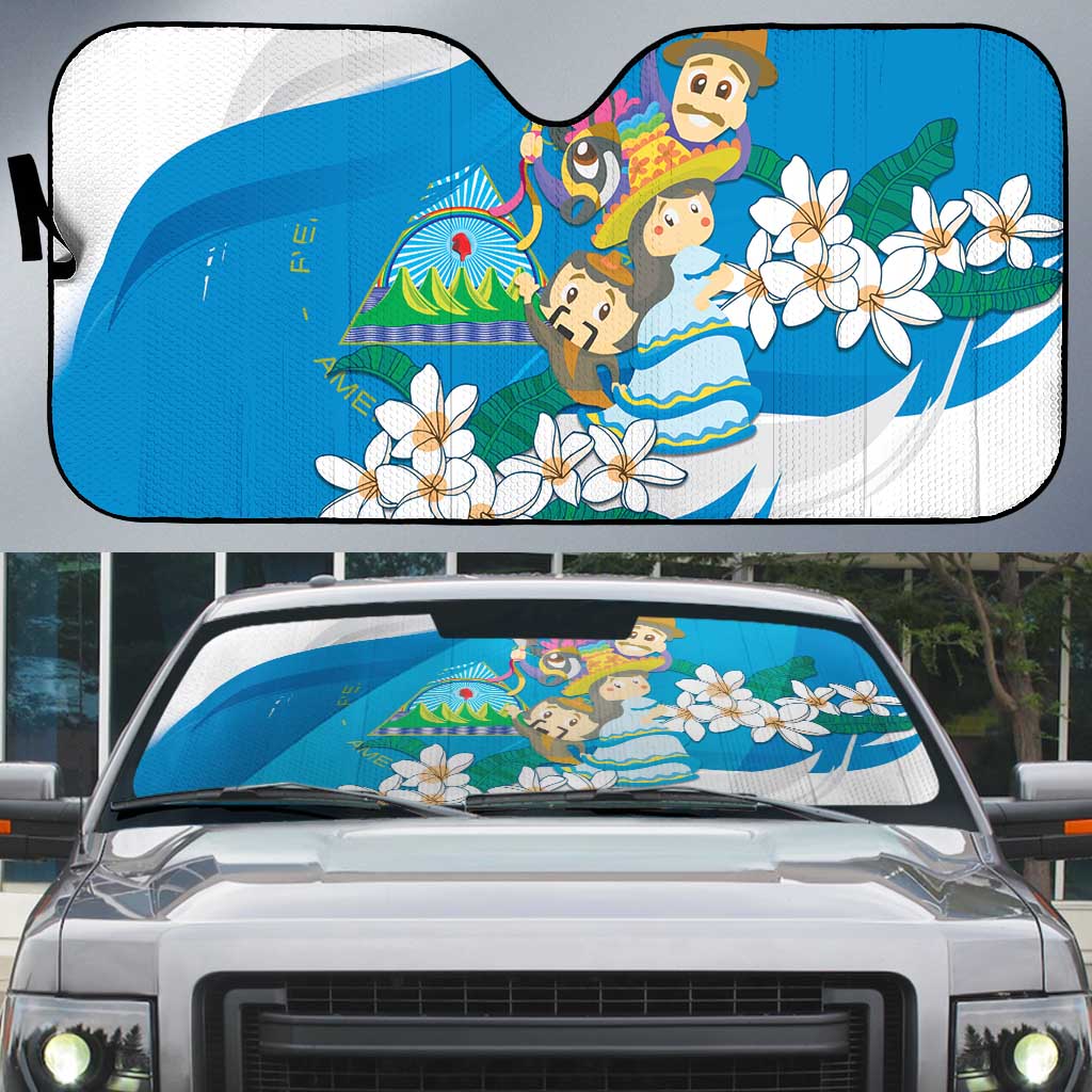 Nicaragua Independence Day Auto Sun Shade Since 1821 Nicaragua Culture Concept - Wonder Print Shop