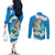 Nicaragua Independence Day Couples Matching Off The Shoulder Long Sleeve Dress and Long Sleeve Button Shirt Since 1821 Nicaragua Culture Concept - Wonder Print Shop