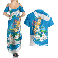Nicaragua Independence Day Couples Matching Summer Maxi Dress and Hawaiian Shirt Since 1821 Nicaragua Culture Concept - Wonder Print Shop