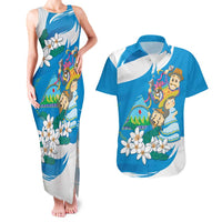 Nicaragua Independence Day Couples Matching Tank Maxi Dress and Hawaiian Shirt Since 1821 Nicaragua Culture Concept - Wonder Print Shop
