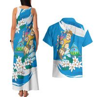 Nicaragua Independence Day Couples Matching Tank Maxi Dress and Hawaiian Shirt Since 1821 Nicaragua Culture Concept - Wonder Print Shop