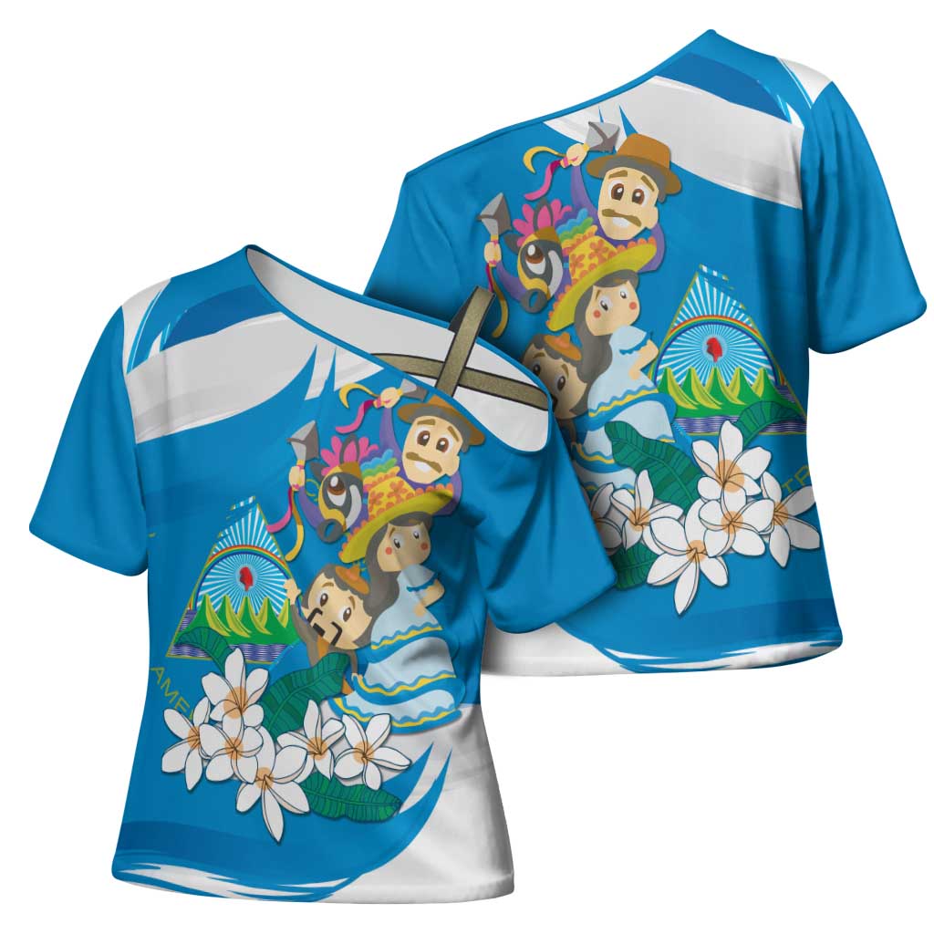 Nicaragua Independence Day Cross Shoulder Shirt Since 1821 Nicaragua Culture Concept - Wonder Print Shop