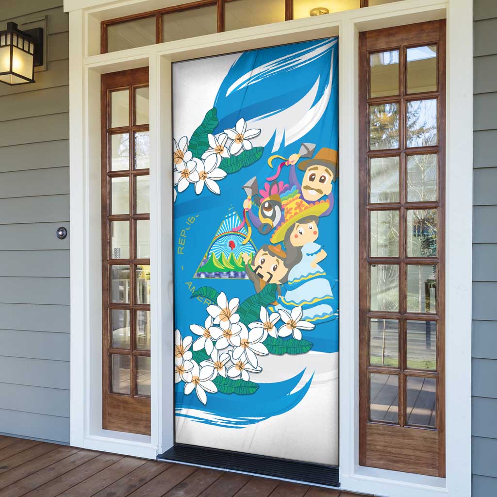 Nicaragua Independence Day Door Cover Since 1821 Nicaragua Culture Concept - Wonder Print Shop