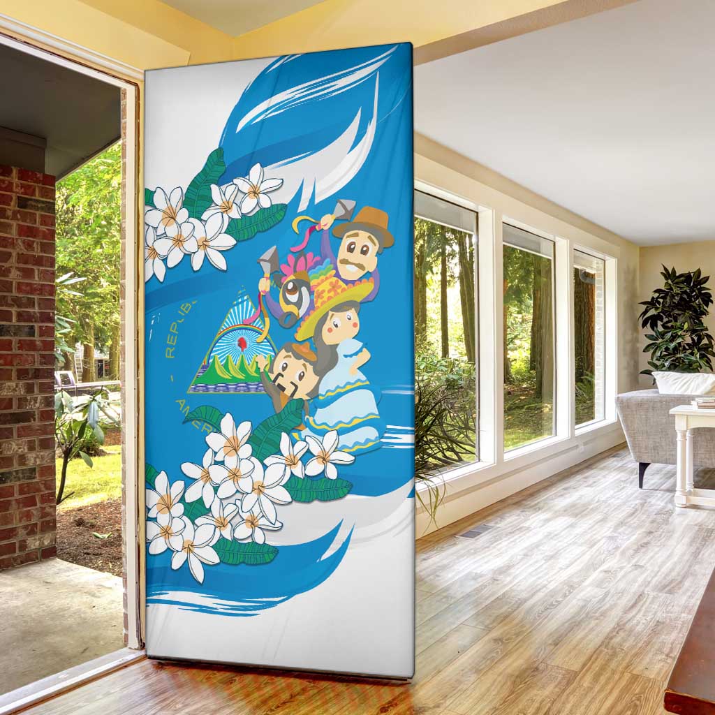 Nicaragua Independence Day Door Cover Since 1821 Nicaragua Culture Concept - Wonder Print Shop