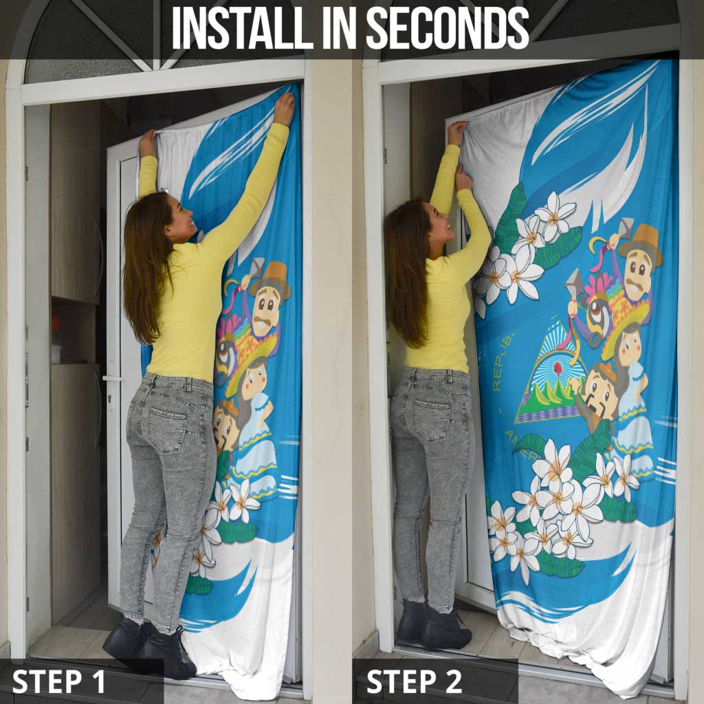Nicaragua Independence Day Door Cover Since 1821 Nicaragua Culture Concept - Wonder Print Shop