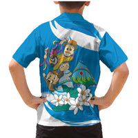 Nicaragua Independence Day Family Matching Mermaid Dress and Hawaiian Shirt Since 1821 Nicaragua Culture Concept - Wonder Print Shop