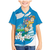 Nicaragua Independence Day Family Matching Mermaid Dress and Hawaiian Shirt Since 1821 Nicaragua Culture Concept - Wonder Print Shop