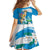 Nicaragua Independence Day Family Matching Off The Shoulder Long Sleeve Dress and Hawaiian Shirt Since 1821 Nicaragua Culture Concept - Wonder Print Shop