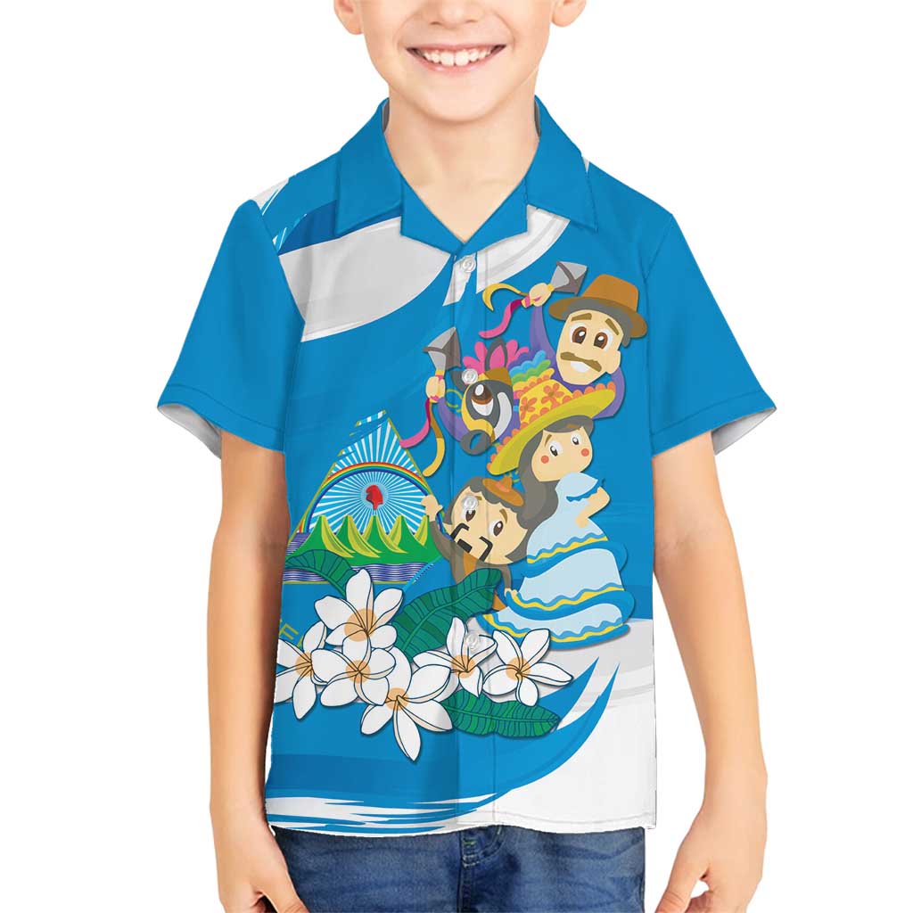 Nicaragua Independence Day Family Matching Off Shoulder Maxi Dress and Hawaiian Shirt Since 1821 Nicaragua Culture Concept - Wonder Print Shop