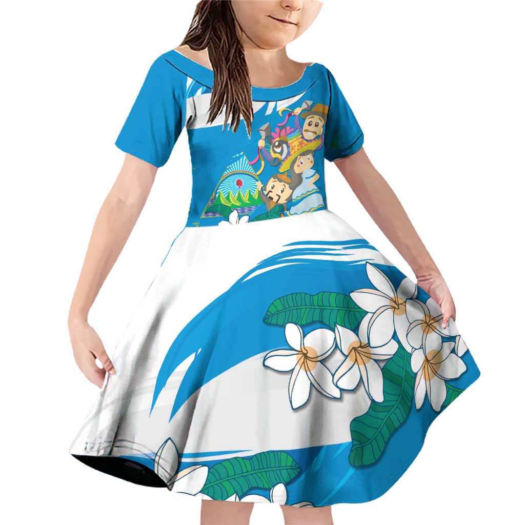 Nicaragua Independence Day Family Matching Off Shoulder Short Dress and Hawaiian Shirt Since 1821 Nicaragua Culture Concept - Wonder Print Shop
