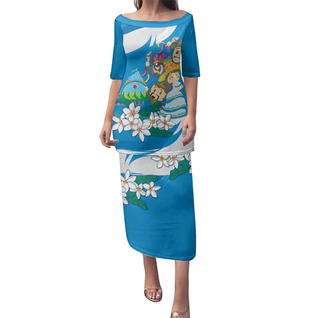 Nicaragua Independence Day Family Matching Puletasi and Hawaiian Shirt Since 1821 Nicaragua Culture Concept - Wonder Print Shop