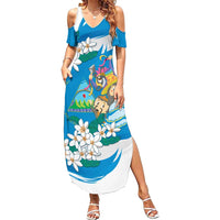 Nicaragua Independence Day Family Matching Summer Maxi Dress and Hawaiian Shirt Since 1821 Nicaragua Culture Concept - Wonder Print Shop