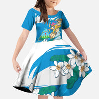 Nicaragua Independence Day Kid Short Sleeve Dress Since 1821 Nicaragua Culture Concept - Wonder Print Shop