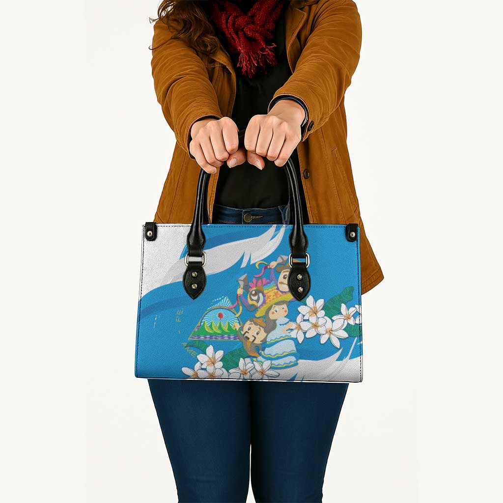 Nicaragua Independence Day Leather Bag Since 1821 Nicaragua Culture Concept - Wonder Print Shop