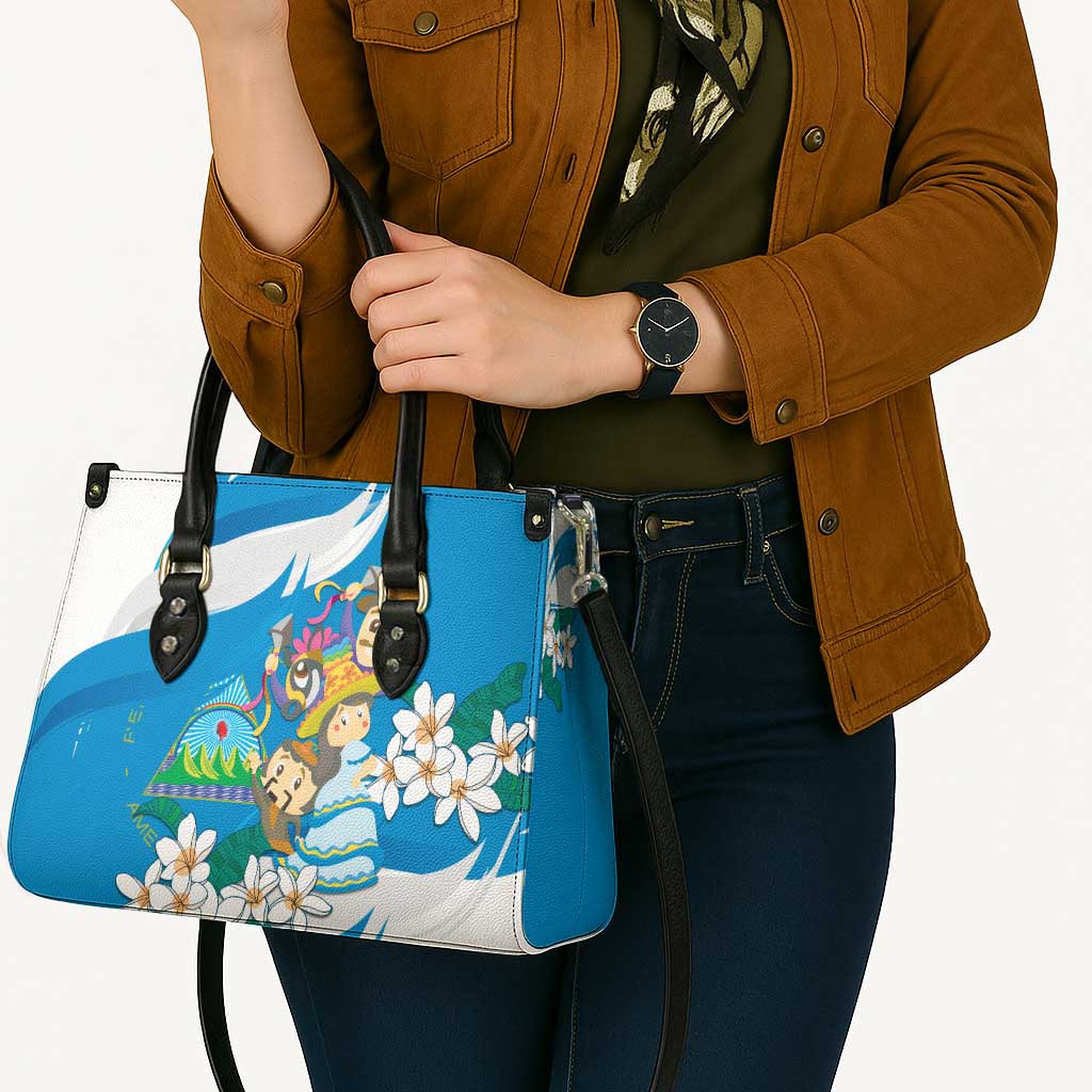 Nicaragua Independence Day Leather Bag Since 1821 Nicaragua Culture Concept - Wonder Print Shop