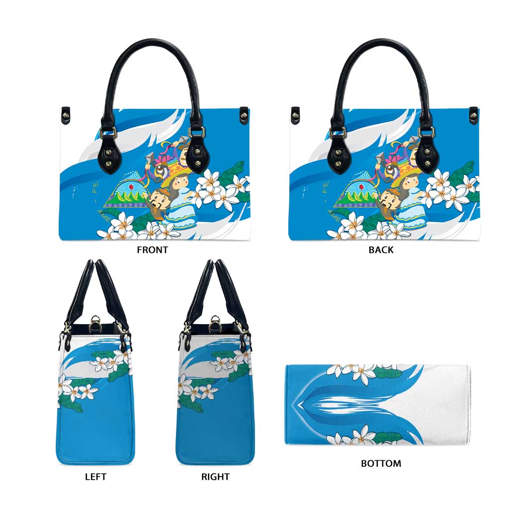 Nicaragua Independence Day Leather Bag Since 1821 Nicaragua Culture Concept - Wonder Print Shop