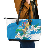 Nicaragua Independence Day Leather Tote Bag Since 1821 Nicaragua Culture Concept - Wonder Print Shop