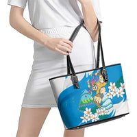 Nicaragua Independence Day Leather Tote Bag Since 1821 Nicaragua Culture Concept - Wonder Print Shop