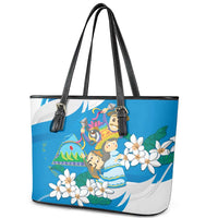 Nicaragua Independence Day Leather Tote Bag Since 1821 Nicaragua Culture Concept - Wonder Print Shop