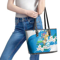 Nicaragua Independence Day Leather Tote Bag Since 1821 Nicaragua Culture Concept - Wonder Print Shop
