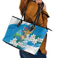 Nicaragua Independence Day Leather Tote Bag Since 1821 Nicaragua Culture Concept - Wonder Print Shop