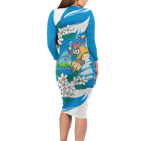 Nicaragua Independence Day Long Sleeve Bodycon Dress Since 1821 Nicaragua Culture Concept - Wonder Print Shop