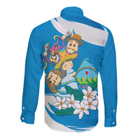 Nicaragua Independence Day Long Sleeve Button Shirt Since 1821 Nicaragua Culture Concept - Wonder Print Shop