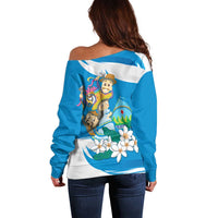 Nicaragua Independence Day Off Shoulder Sweater Since 1821 Nicaragua Culture Concept - Wonder Print Shop