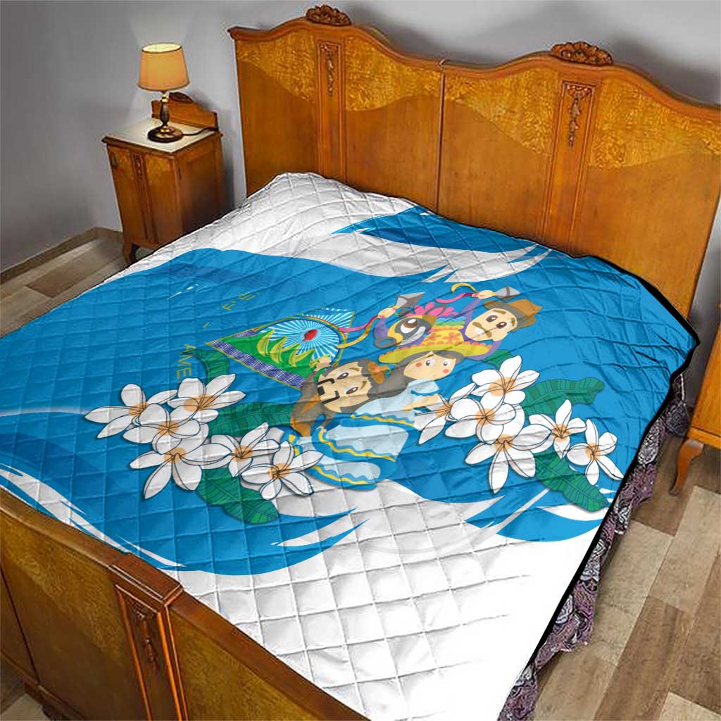 Nicaragua Independence Day Quilt Since 1821 Nicaragua Culture Concept - Wonder Print Shop