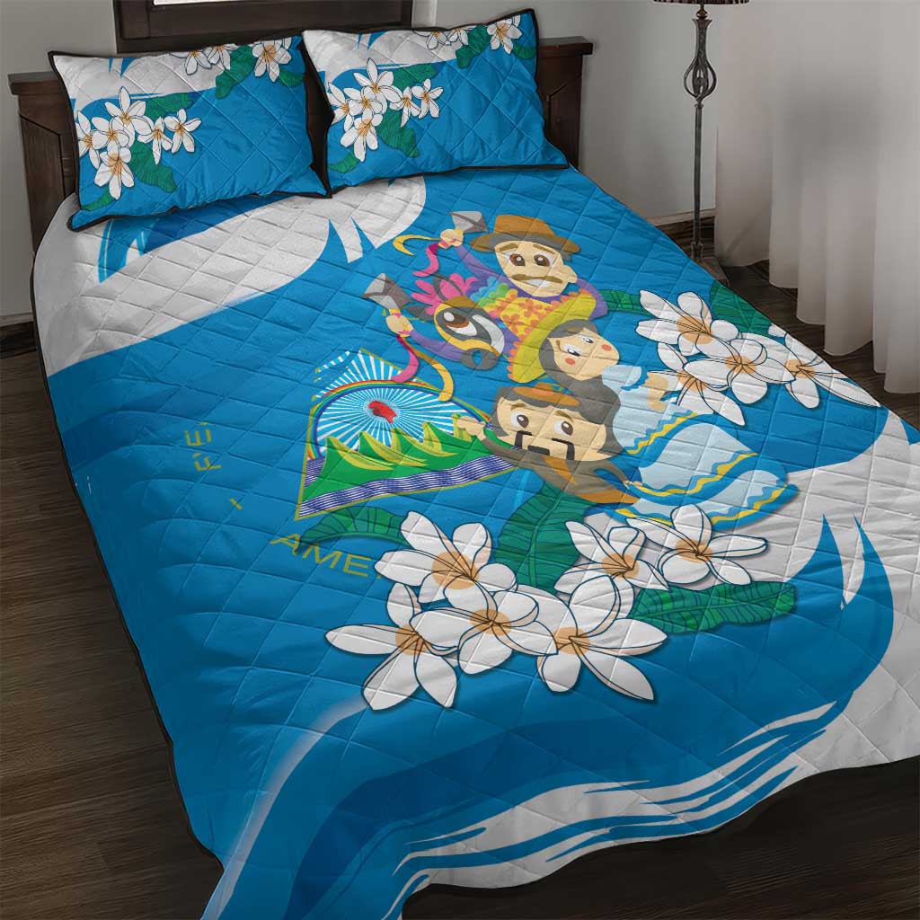 Nicaragua Independence Day Quilt Bed Set Since 1821 Nicaragua Culture Concept - Wonder Print Shop
