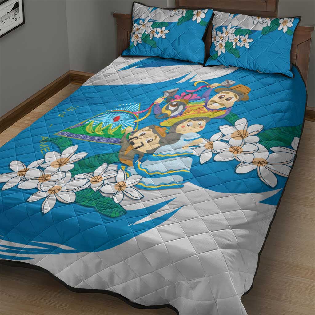 Nicaragua Independence Day Quilt Bed Set Since 1821 Nicaragua Culture Concept - Wonder Print Shop