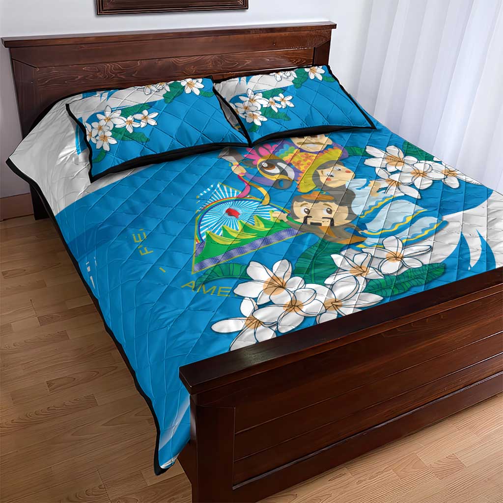 Nicaragua Independence Day Quilt Bed Set Since 1821 Nicaragua Culture Concept - Wonder Print Shop