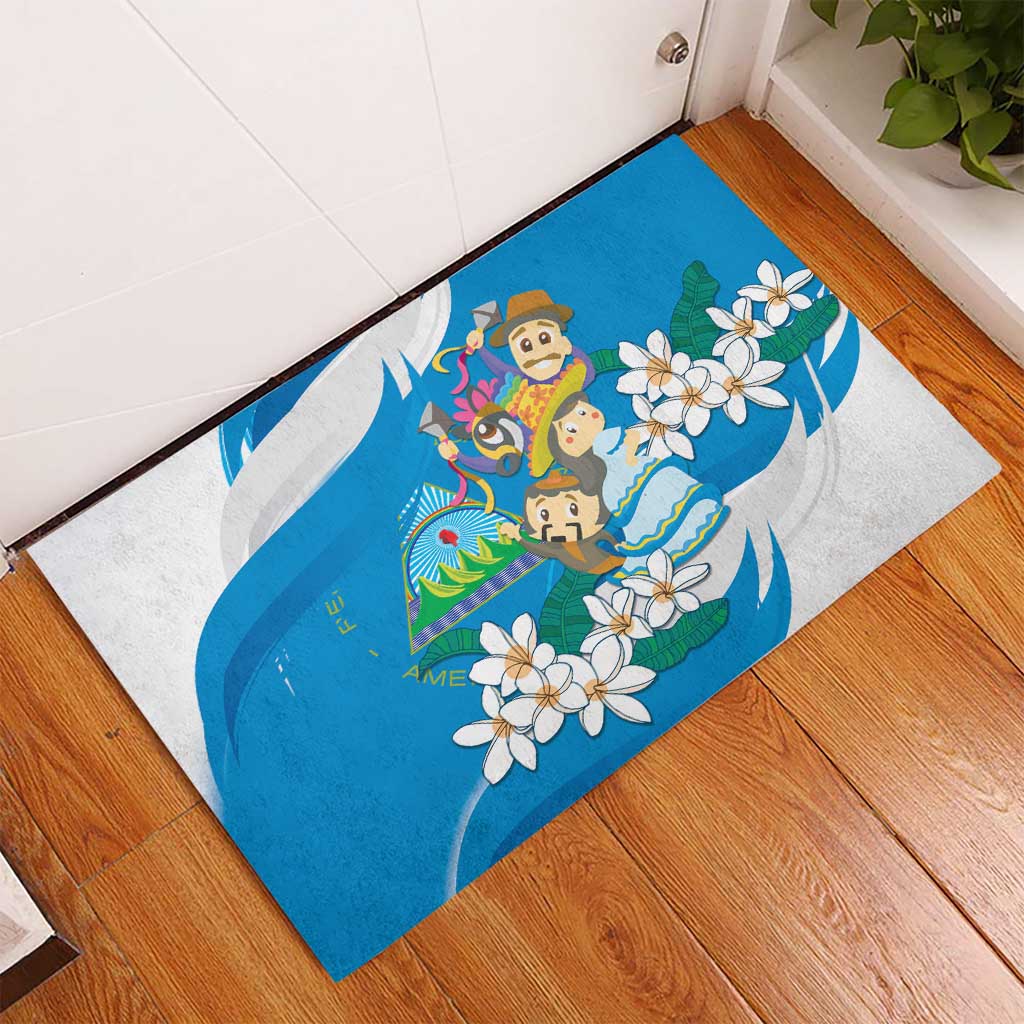 Nicaragua Independence Day Rubber Doormat Since 1821 Nicaragua Culture Concept - Wonder Print Shop