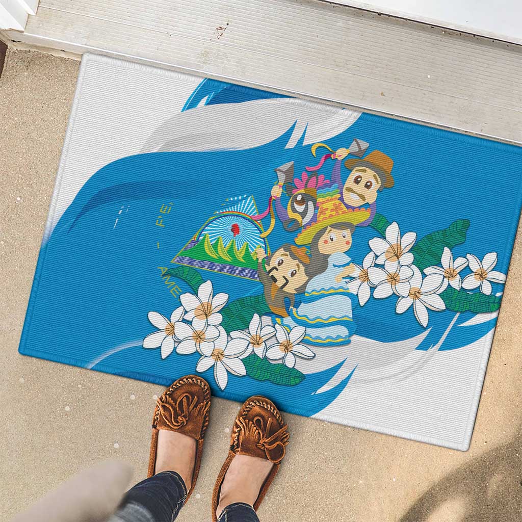 Nicaragua Independence Day Rubber Doormat Since 1821 Nicaragua Culture Concept - Wonder Print Shop