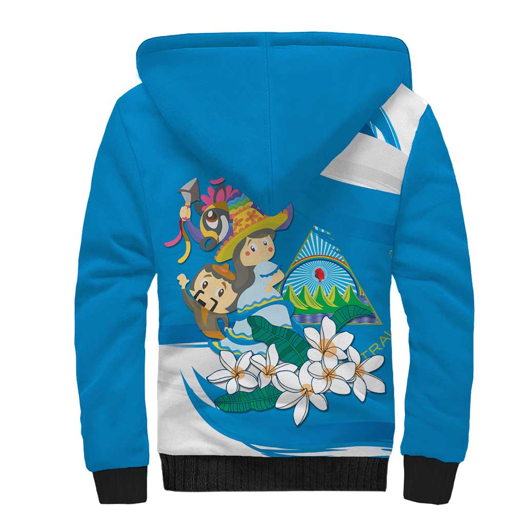 Nicaragua Independence Day Sherpa Hoodie Since 1821 Nicaragua Culture Concept - Wonder Print Shop