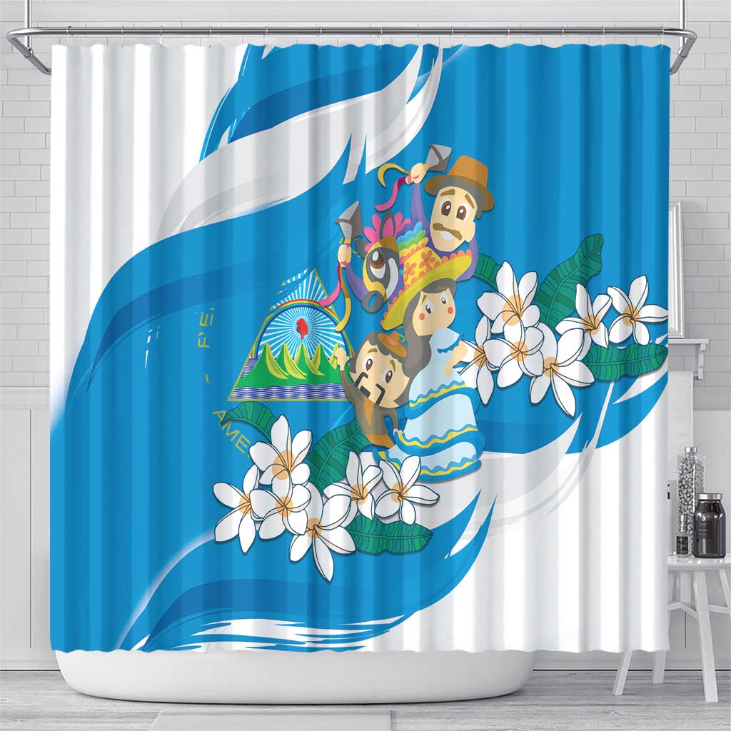 Nicaragua Independence Day Shower Curtain Since 1821 Nicaragua Culture Concept - Wonder Print Shop