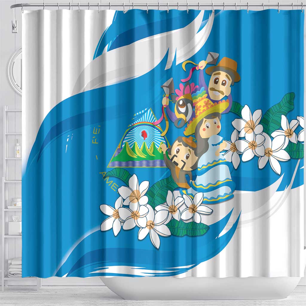 Nicaragua Independence Day Shower Curtain Since 1821 Nicaragua Culture Concept - Wonder Print Shop
