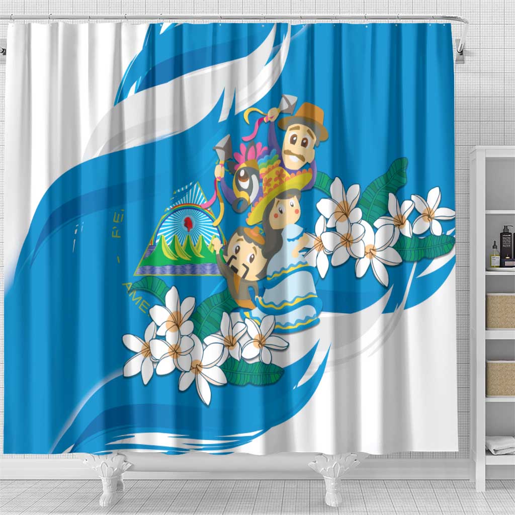 Nicaragua Independence Day Shower Curtain Since 1821 Nicaragua Culture Concept - Wonder Print Shop