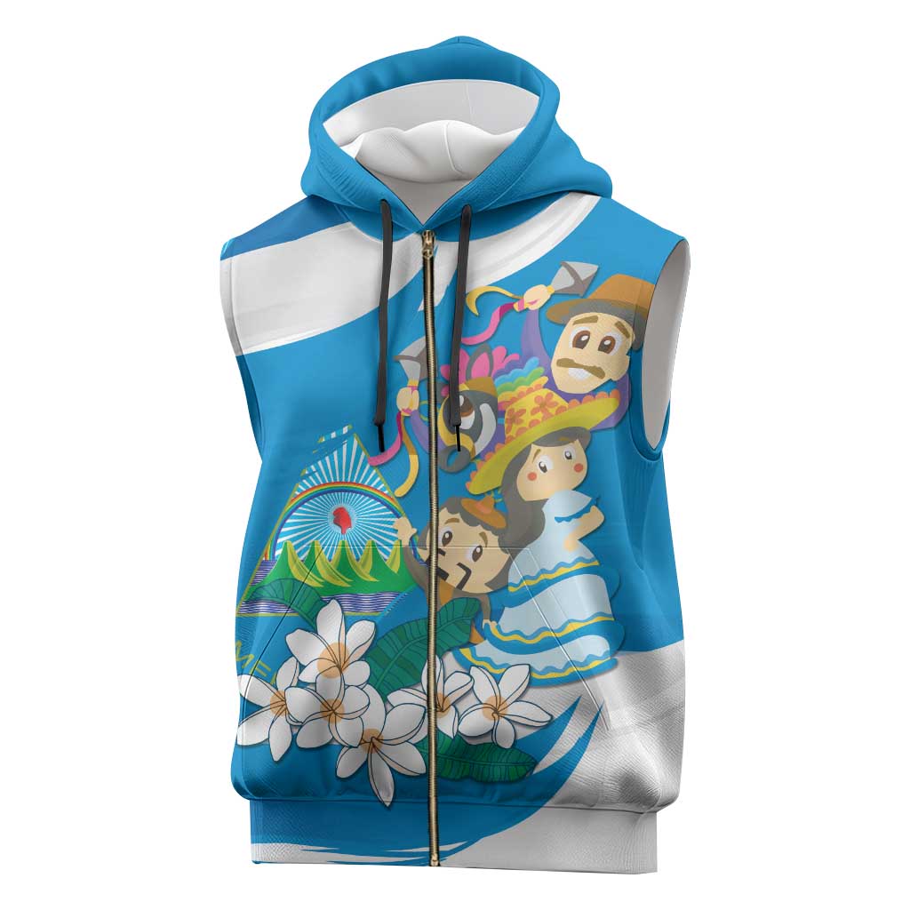 Nicaragua Independence Day Sleeveless Zip Hoodie Since 1821 Nicaragua Culture Concept - Wonder Print Shop