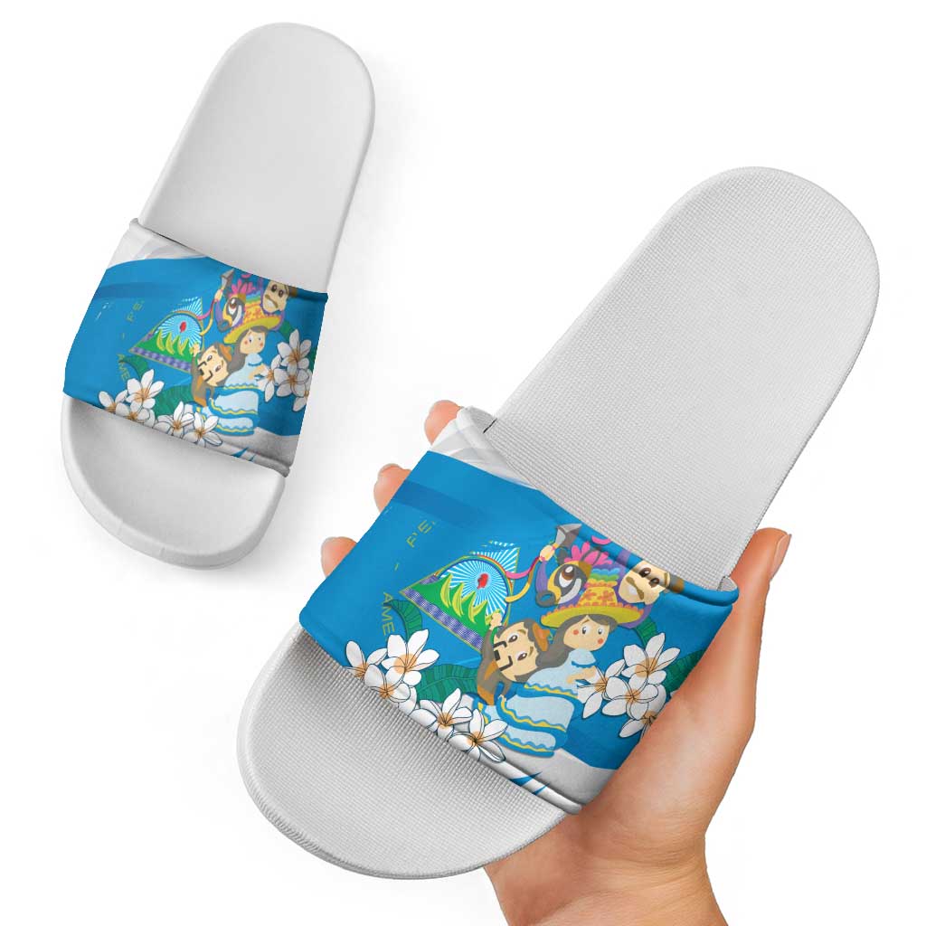 Nicaragua Independence Day Slide Sandals Since 1821 Nicaragua Culture Concept - Wonder Print Shop