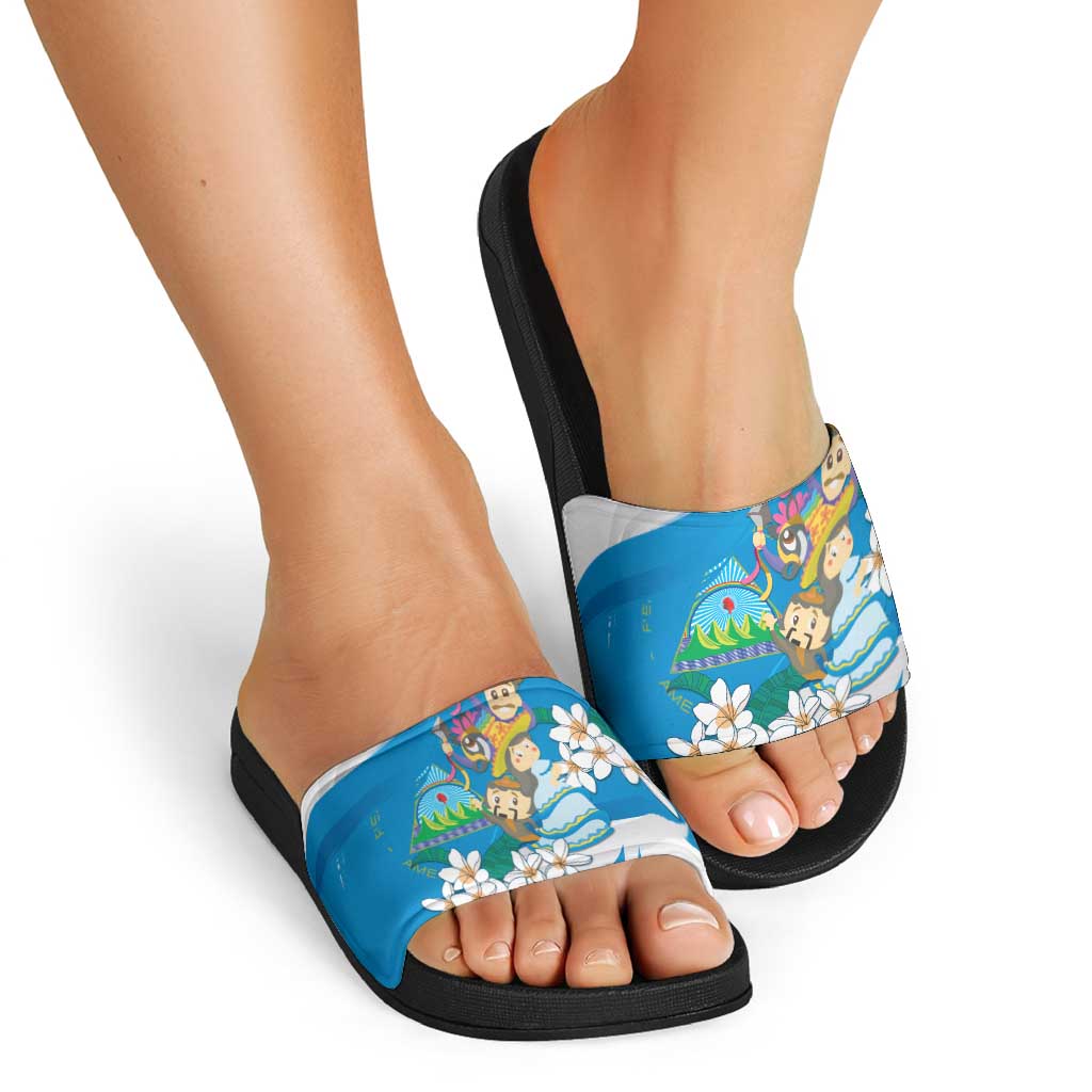 Nicaragua Independence Day Slide Sandals Since 1821 Nicaragua Culture Concept - Wonder Print Shop