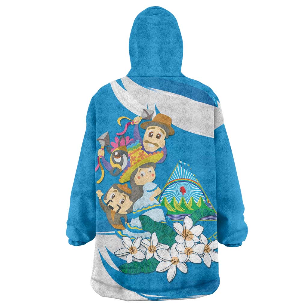 Nicaragua Independence Day Wearable Blanket Hoodie Since 1821 Nicaragua Culture Concept - Wonder Print Shop