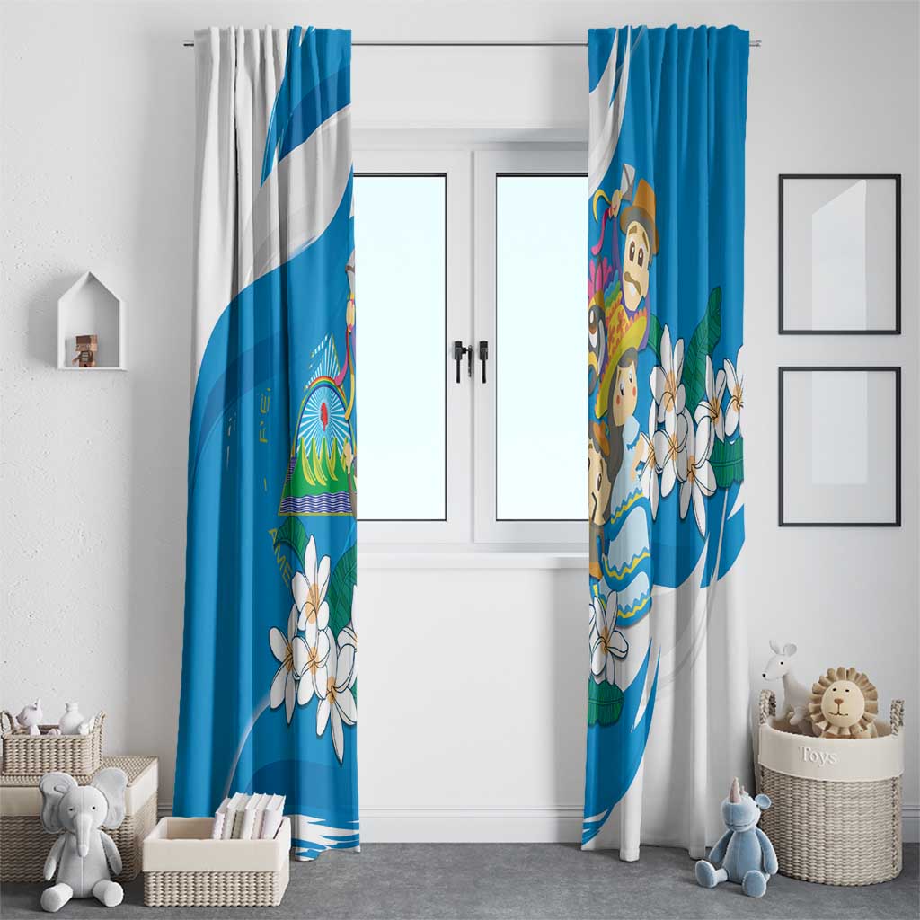 Nicaragua Independence Day Window Curtain Since 1821 Nicaragua Culture Concept - Wonder Print Shop