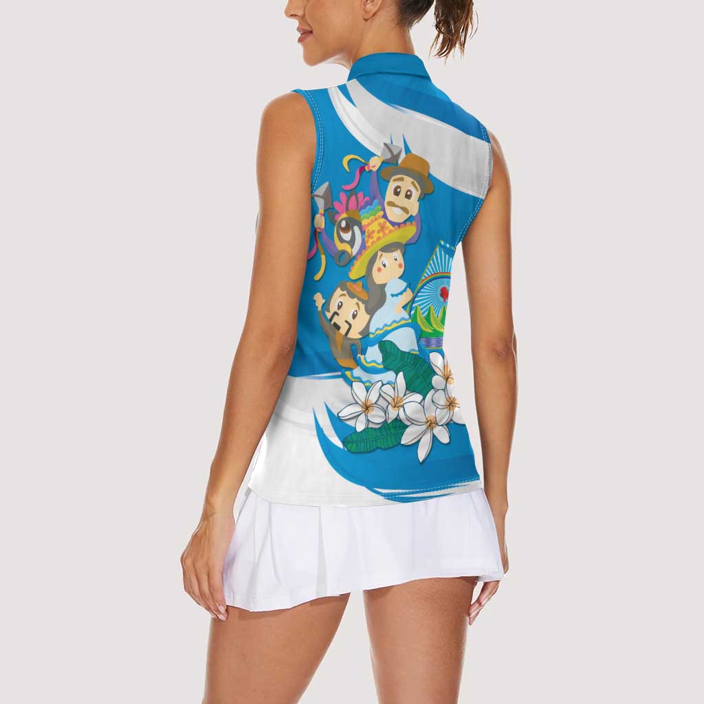 Nicaragua Independence Day Women Sleeveless Polo Shirt Since 1821 Nicaragua Culture Concept - Wonder Print Shop