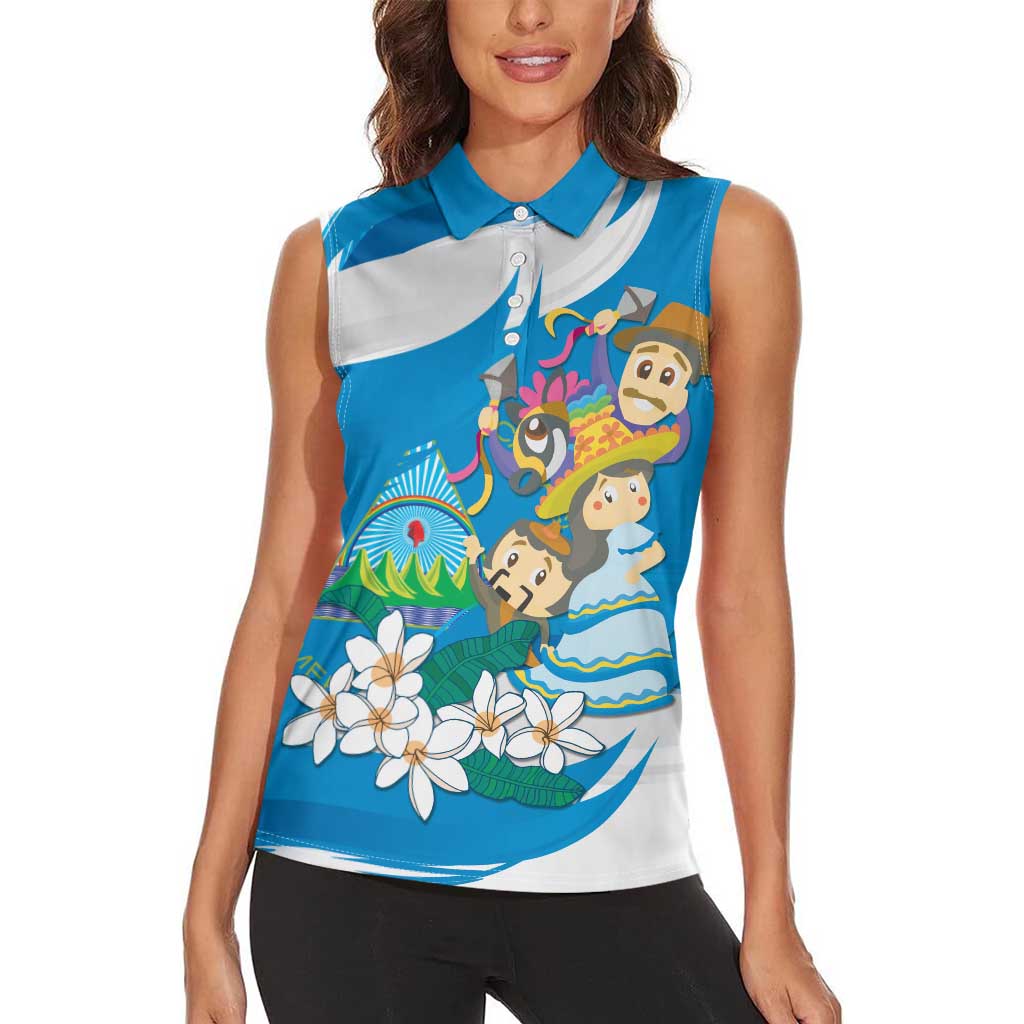 Nicaragua Independence Day Women Sleeveless Polo Shirt Since 1821 Nicaragua Culture Concept - Wonder Print Shop